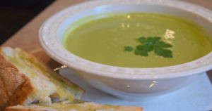 Homemade soups at Chateau, Chiswick